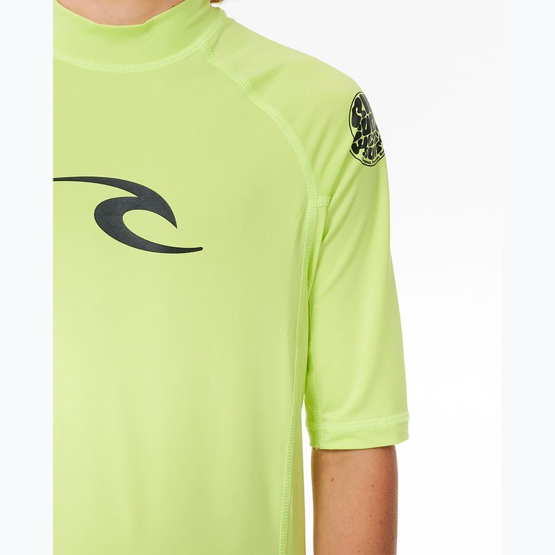 Tricou de înot pentru copii Rip Curl Brand Wave UPF Rash Vest lime 5