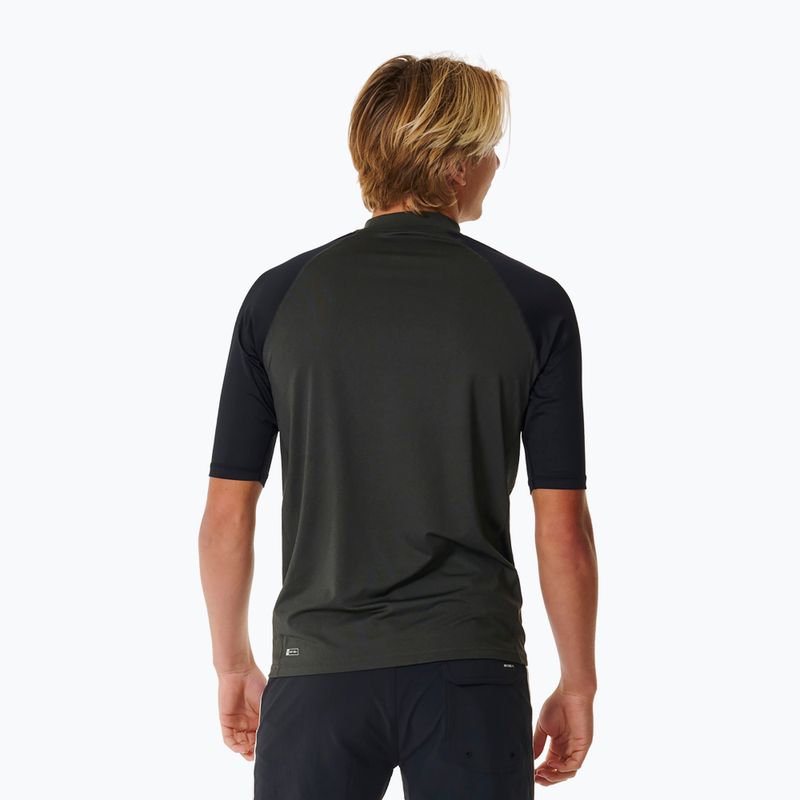 Tricou de înot pentru bărbați Rip Curl Shock UPF black marle 3