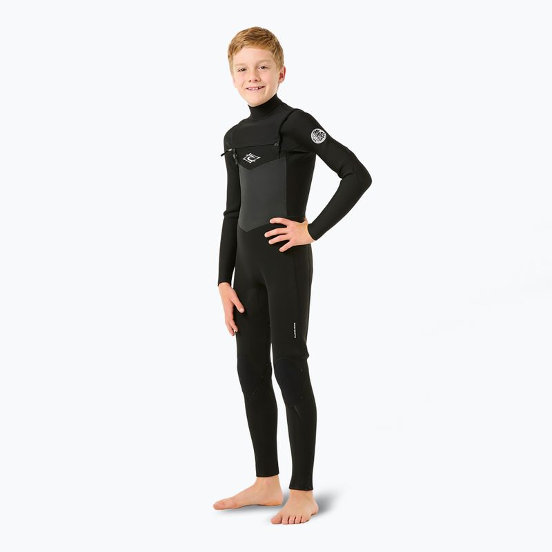 Costum de înot pentru copii Rip Curl Dawn Patrol 4/3 mm Chest Zip black 3