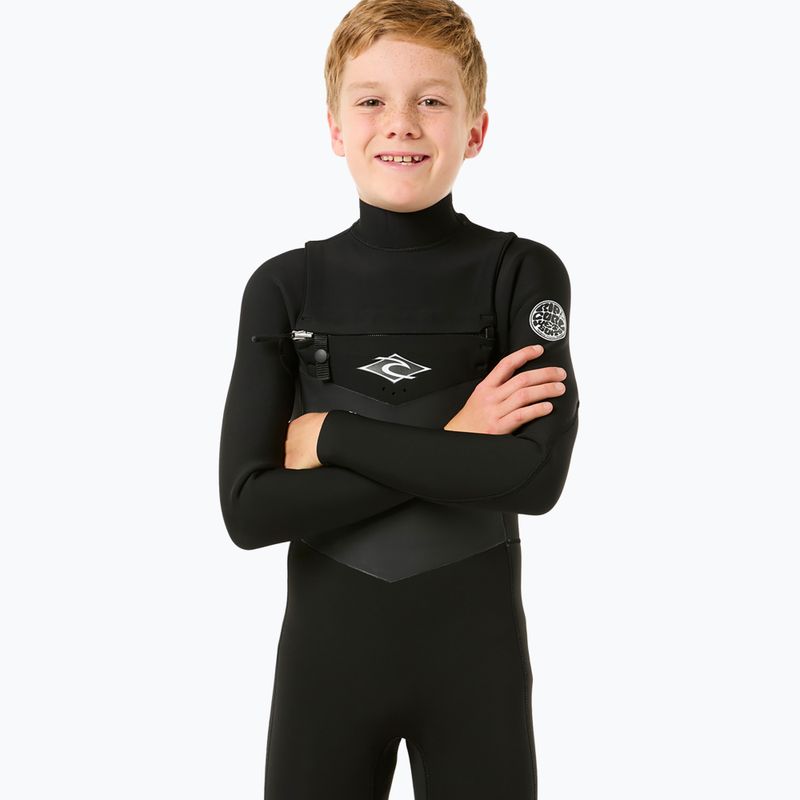 Costum de înot pentru copii Rip Curl Dawn Patrol 4/3 mm Chest Zip black 4