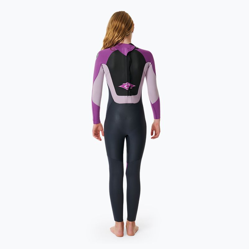 Costum de înot pentru copii Rip Curl Omega 3/2 Back Zip purple 3