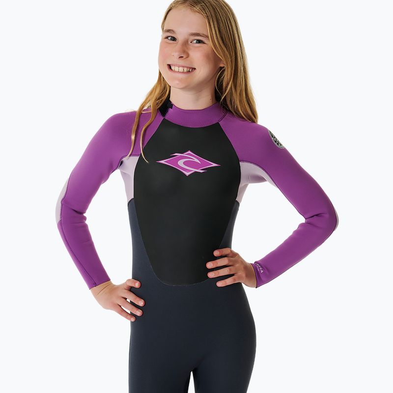 Costum de înot pentru copii Rip Curl Omega 3/2 Back Zip purple 4