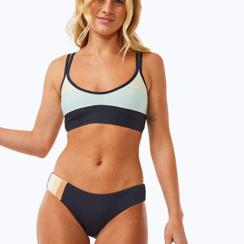 Partea de jos a costumului de baie Rip Curl Block Party Spliced Cheeky Hip navy 9