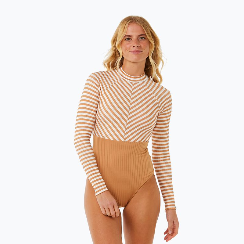 Costum de baie dintr-o piesă pentru femei  Rip Curl Premium Surf LS Surf light brown 7