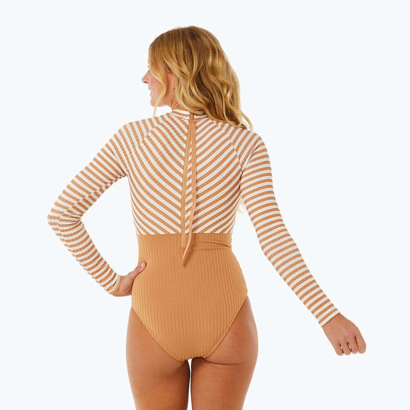 Costum de baie dintr-o piesă pentru femei  Rip Curl Premium Surf LS Surf light brown 9