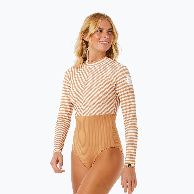 Costum de baie dintr-o piesă pentru femei  Rip Curl Premium Surf LS Surf light brown 10