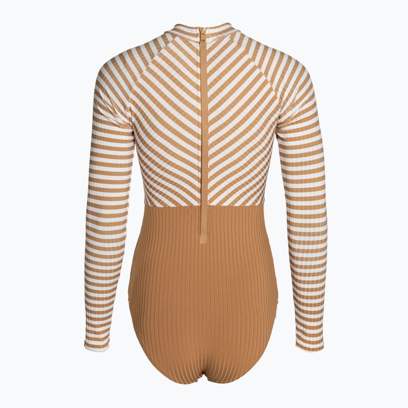 Costum de baie dintr-o piesă pentru femei  Rip Curl Premium Surf LS Surf light brown 2