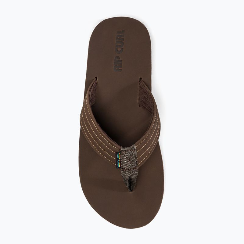 Papuci de plajă Rip Curl Revival Leather Open Toe pentru bărbați, maro 5