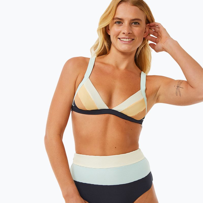 Partea de sus a costumului de baie Rip Curl Block Party Spliced Fixed Tri navy 5