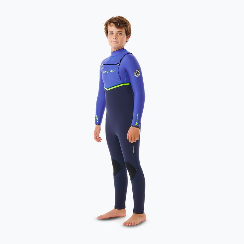 Costum de înot pentru copii Rip Curl Flashbomb 3/2 mm Chest Zip wild berry 3