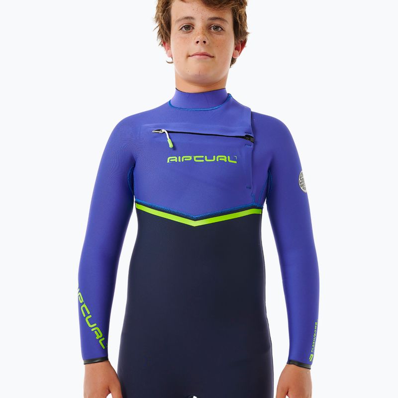 Costum de înot pentru copii Rip Curl Flashbomb 3/2 mm Chest Zip wild berry 4