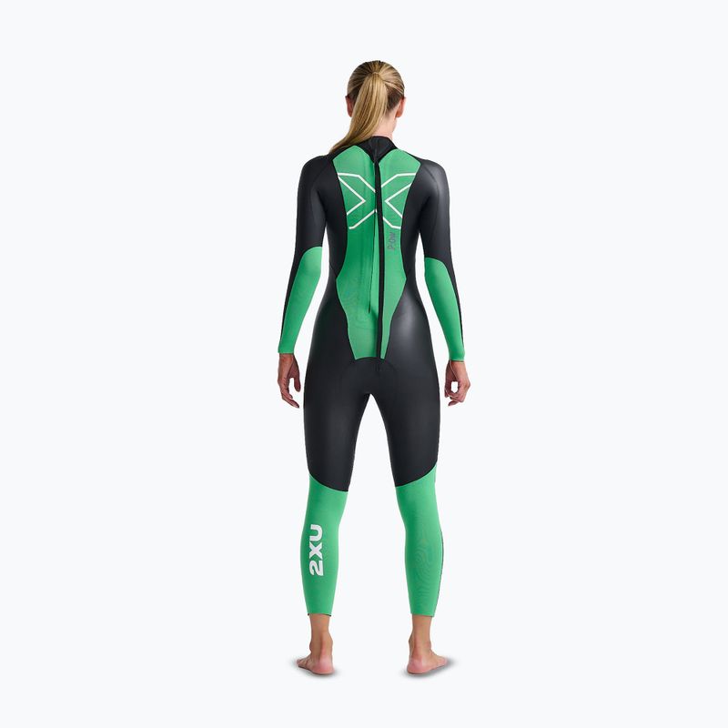Costum de neopren de triatlon pentru femei 2XU Propel Openwater black/bright green 2