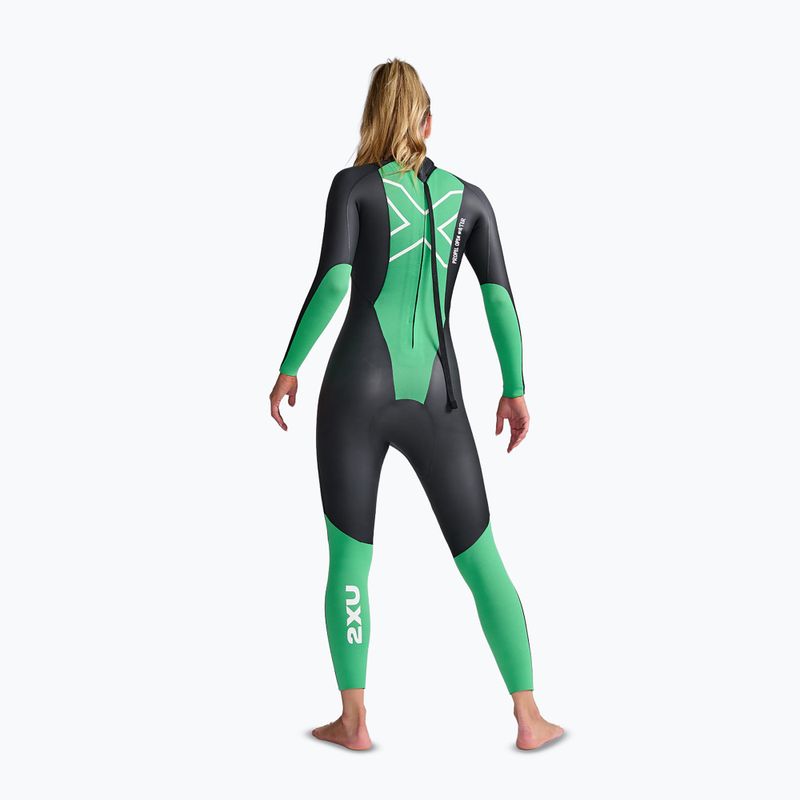 Costum de neopren de triatlon pentru femei 2XU Propel Openwater black/bright green 4