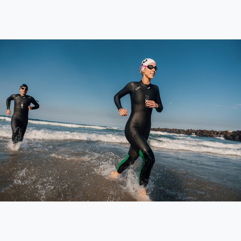 Costum de neopren de triatlon pentru femei 2XU Propel Openwater black/bright green 11
