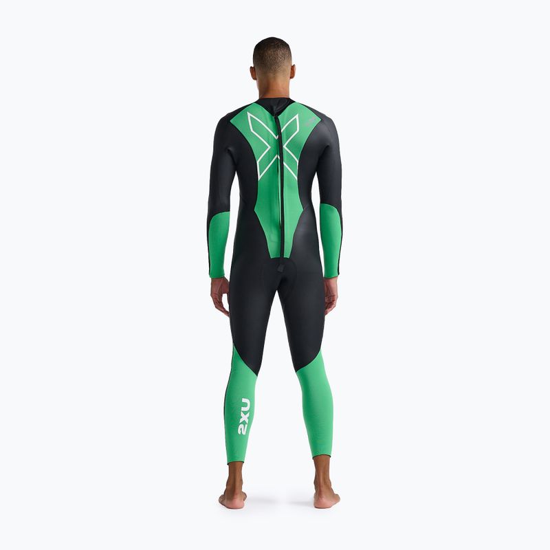 Costum de triatlon pentru bărbați 2XU Propel Openwater black/bright green 2
