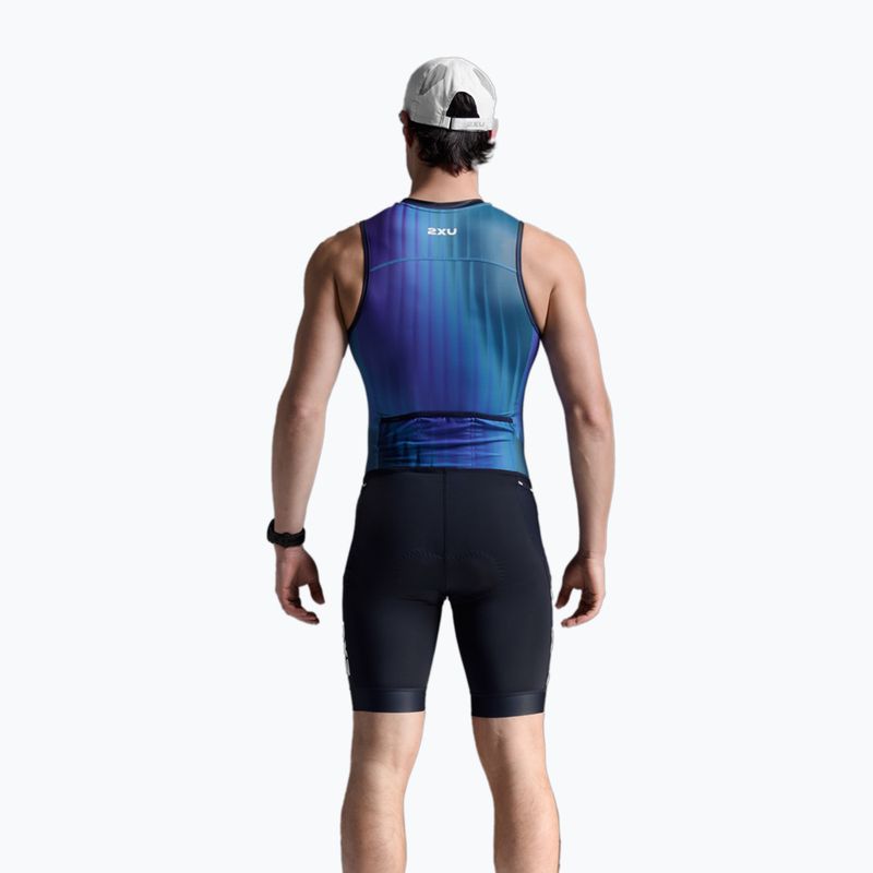 Costum de triatlon pentru bărbați 2XU Core azure blue/midnight 2