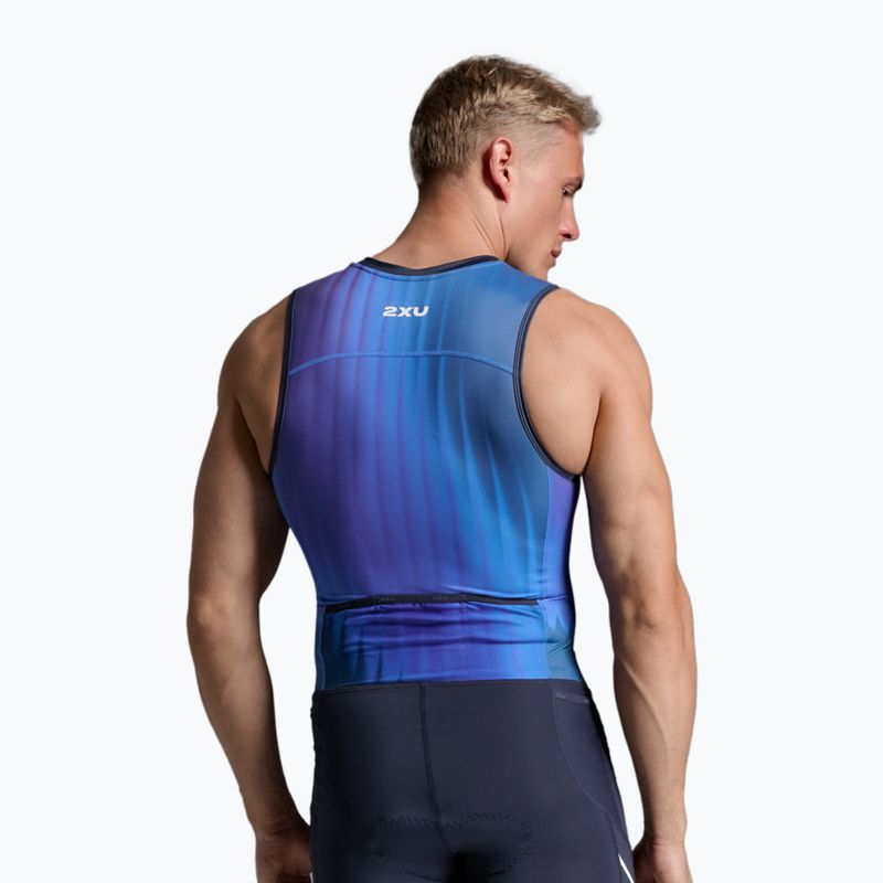 Costum de triatlon pentru bărbați 2XU Core azure blue/midnight 7