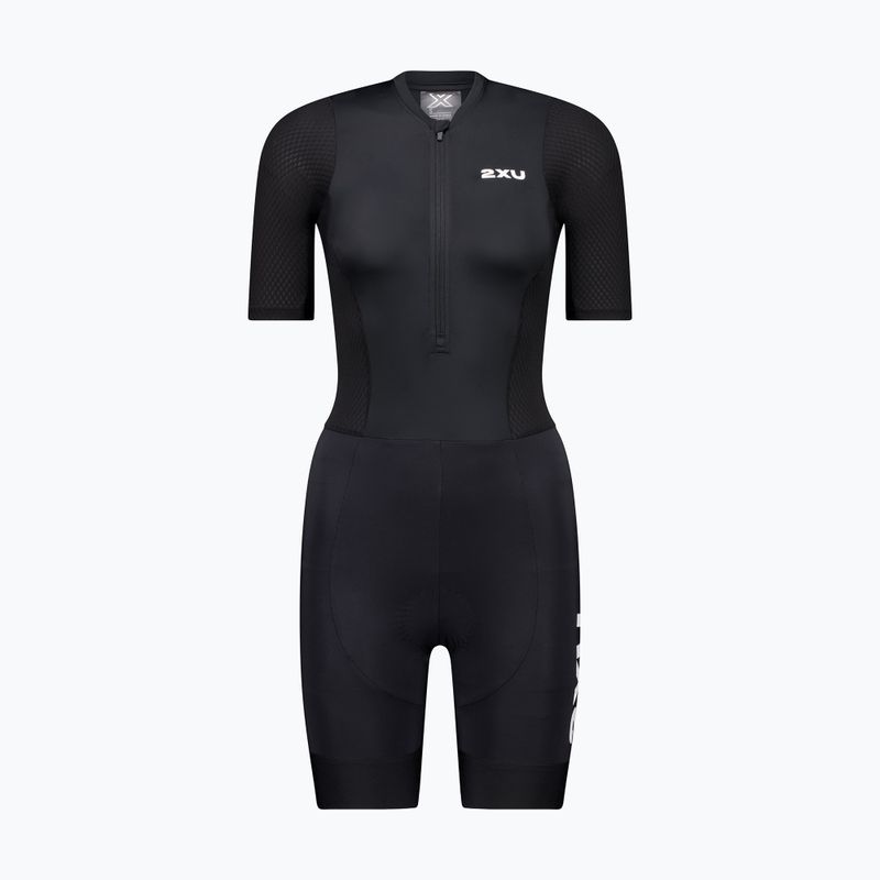 Combinezon de triatlon pentru femei 2XU Aero Hex Sleeved black/white 6