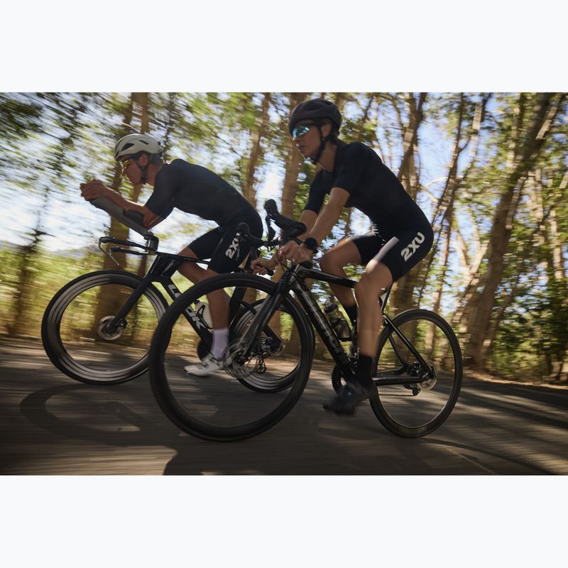 Combinezon de triatlon pentru femei 2XU Aero Hex Sleeved black/white 10