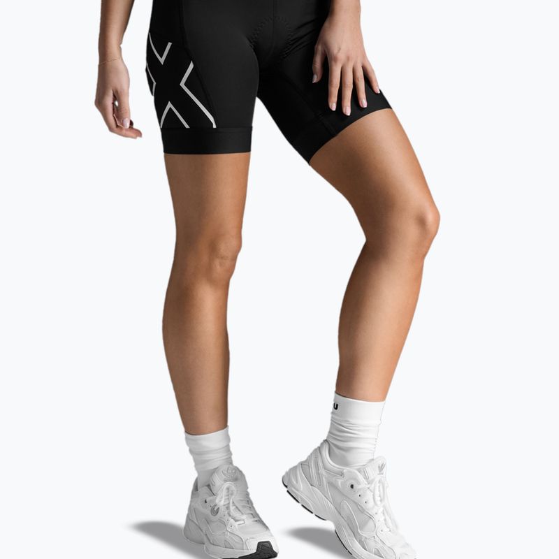 Pantaloni scurți de triatlon pentru femei2XU Core Tri 6" black/white 7