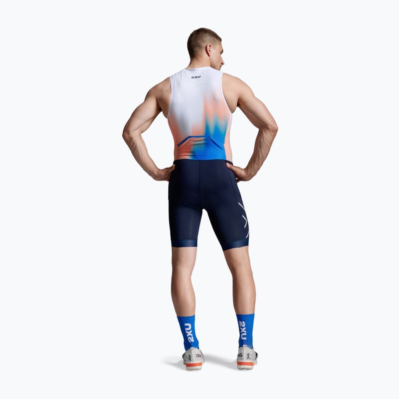 Combinezon de triatlon pentru bărbați 2XU Core nebula blaze/midnight 3