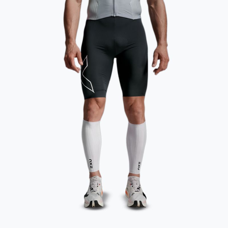 Benzi aerodinamice 2XU Light Speed Aero Calf Guards white/black 5