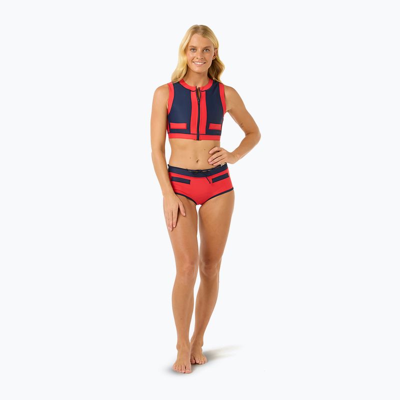 Partea de sus a costumului de baie Rip Curl Coco Short Sleeve Vest red/dark blue 2
