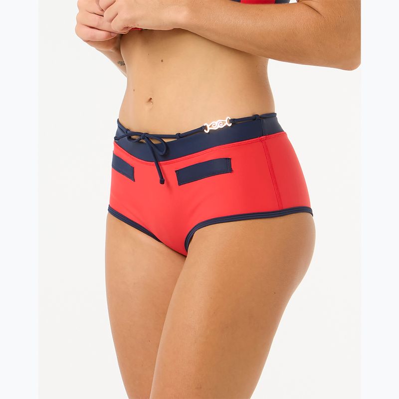 Partea de jos a costumului de baie Rip Curl Noughties Low Rise Victoria Vergara red/dark blue 4