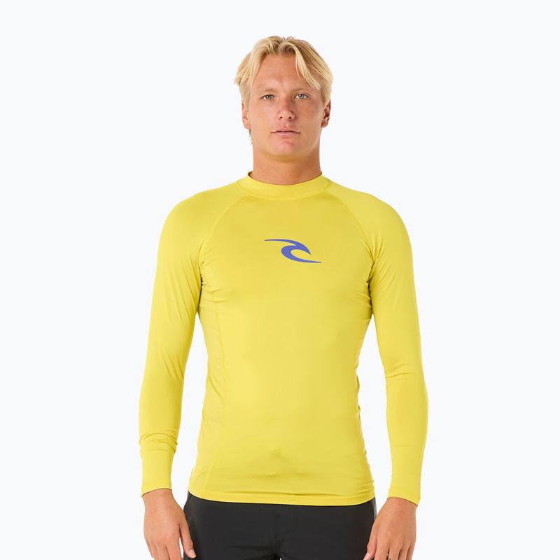Longsleeve de înot pentru bărbați Rip Curl Waves UPF Performance sulphur