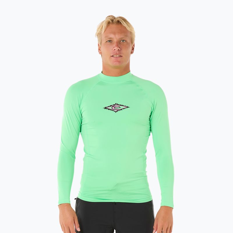 Longsleeve de înot pentru bărbați Rip Curl Raw Energy UPF Performance neon green