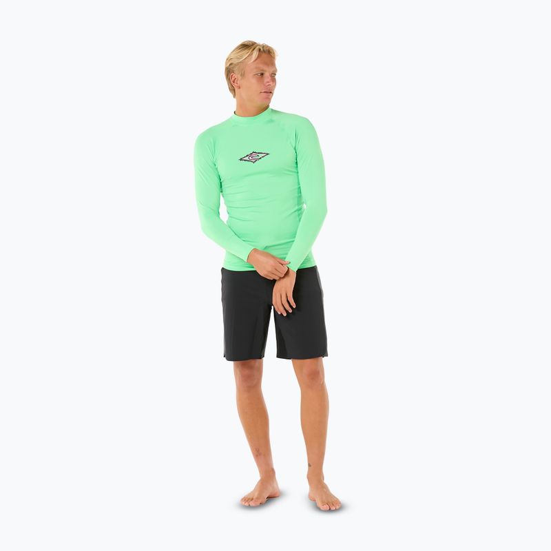 Longsleeve de înot pentru bărbați Rip Curl Raw Energy UPF Performance neon green 2
