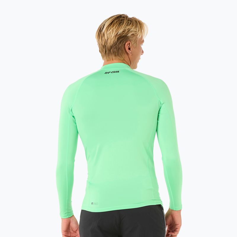Longsleeve de înot pentru bărbați Rip Curl Raw Energy UPF Performance neon green 3