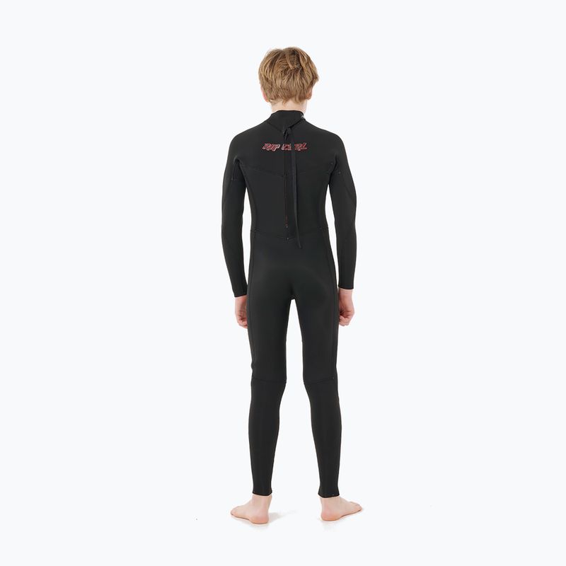 Costum de înot pentru copii Rip Curl Dawn Patrol 3/2 mm Back Zip black 2