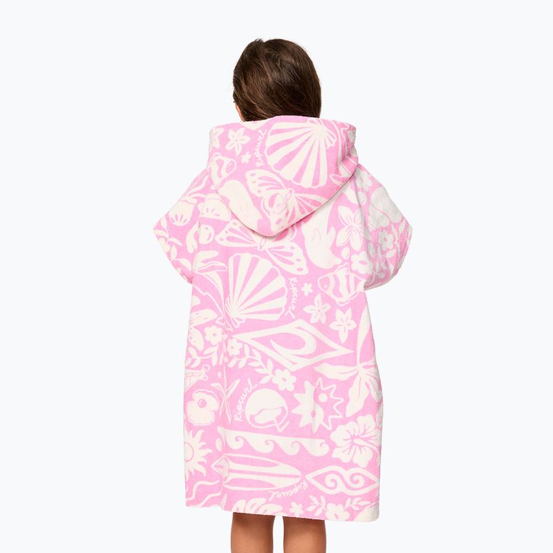 Poncho pentru femei Rip Curl Mixed Snap Cotton Hooded pink 2