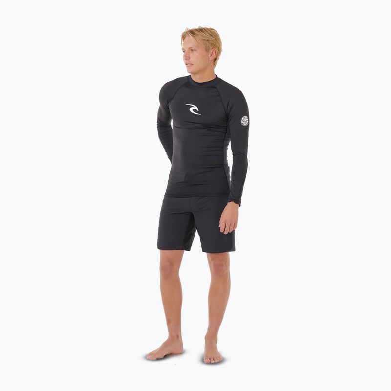 Bluză cu mânecă lungă pentru înot bărbați Rip Curl Waves Upf Perf black 2