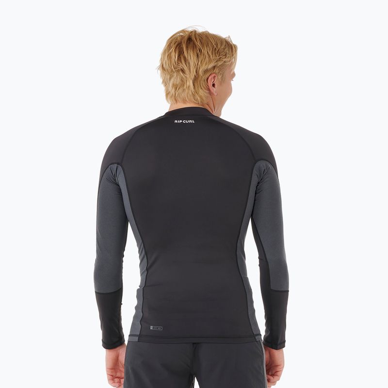 Bluză cu mânecă lungă pentru înot bărbați Rip Curl Waves Upf Perf black 3