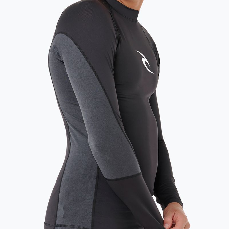 Bluză cu mânecă lungă pentru înot bărbați Rip Curl Waves Upf Perf black 6