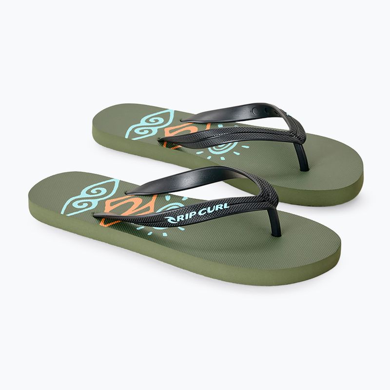 Șlapi pentru copii Rip Curl Sessions Bloom Open Toe olive 2