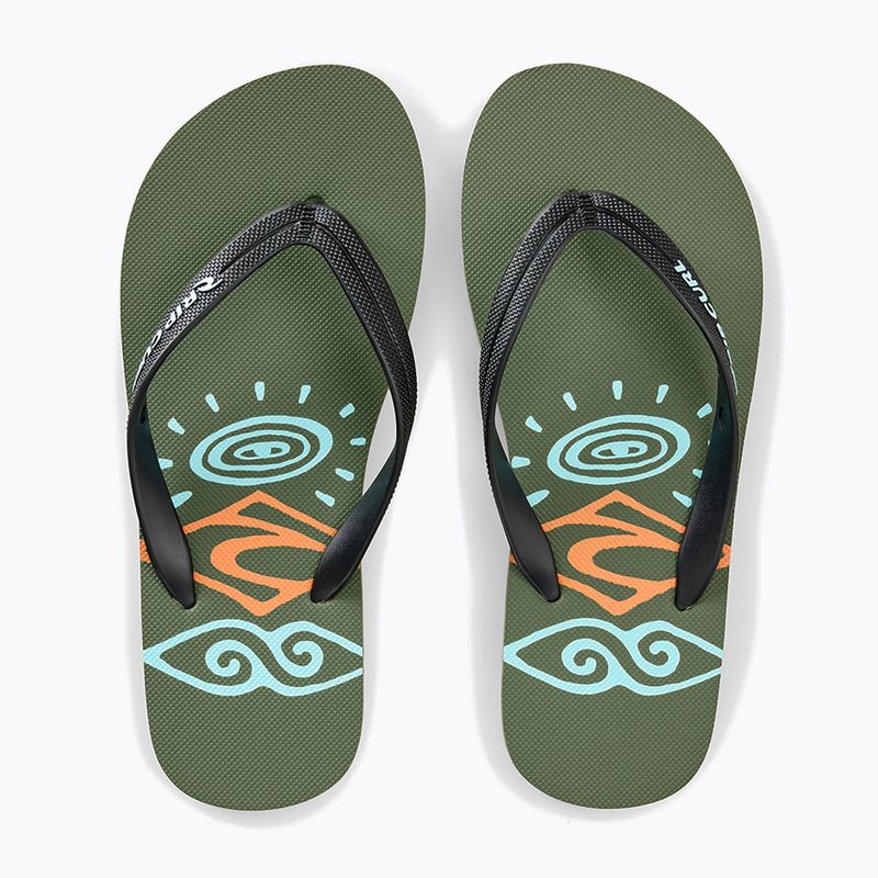 Șlapi pentru copii Rip Curl Sessions Bloom Open Toe olive 5