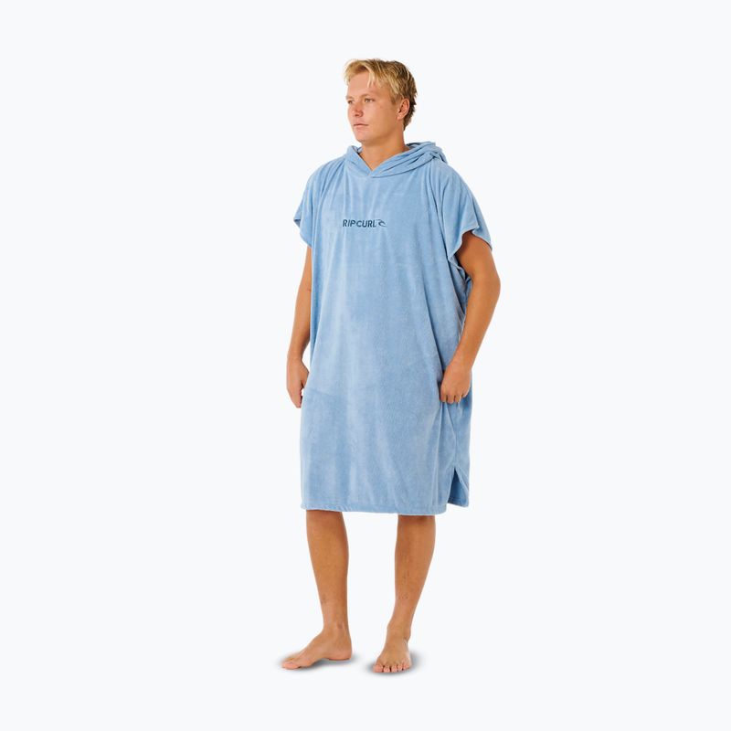 Poncho pentru bărbați Rip Curl Brand Hooded faded denim 3