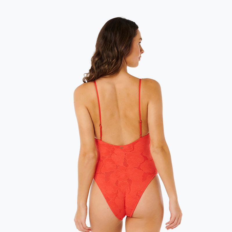 Top de costum de baie Rip Curl Oasis V Wire Multi Fit red 3