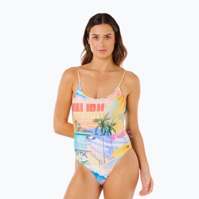 Costum de baie întreg pentru femei Rip Curl Hotel Malibu Cheeky multicolor