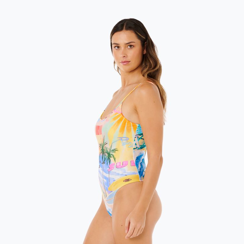 Costum de baie întreg pentru femei Rip Curl Hotel Malibu Cheeky multicolor 4