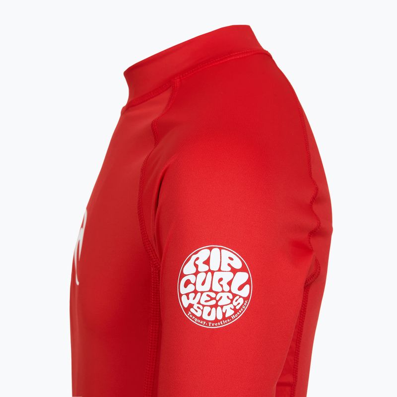 Tricou de înot pentru copii Rip Curl Waves Upf lava red 5