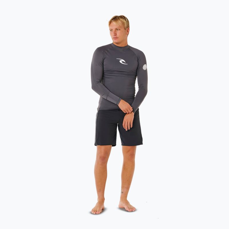 Bluză cu mânecă lungă pentru înot bărbați Rip Curl Waves Upf Perf charcoal grey 2