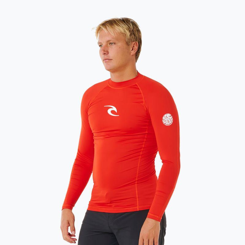 Bluză cu mânecă lungă pentru înot bărbați Rip Curl Waves Upf Perf lava red 4