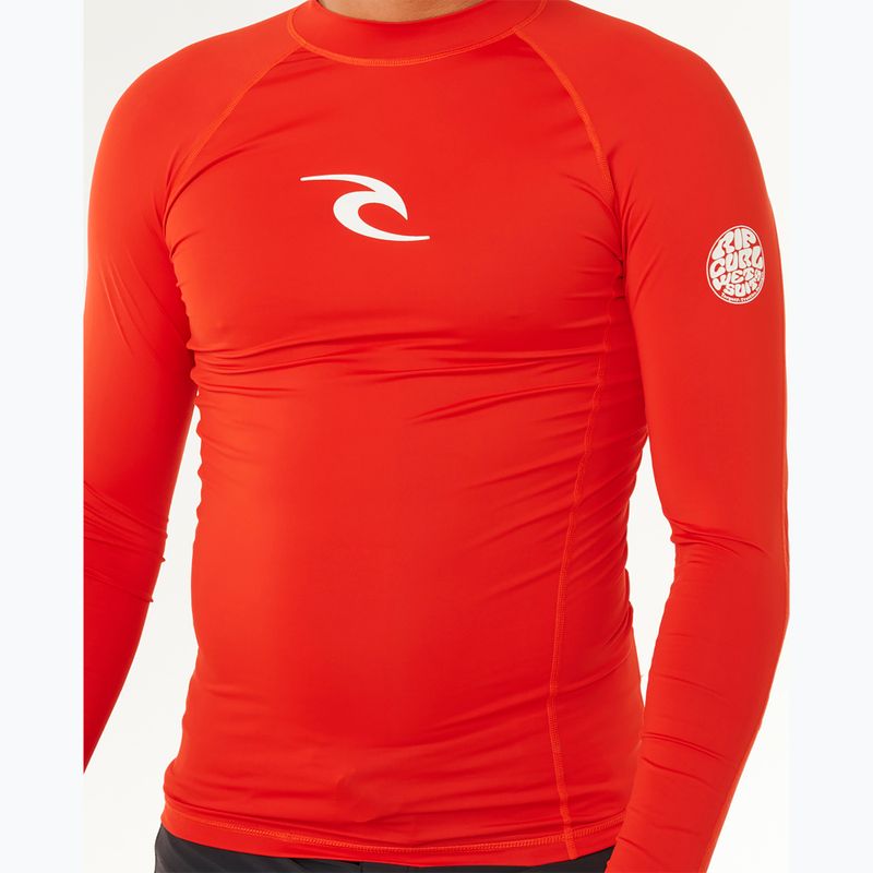 Bluză cu mânecă lungă pentru înot bărbați Rip Curl Waves Upf Perf lava red 6