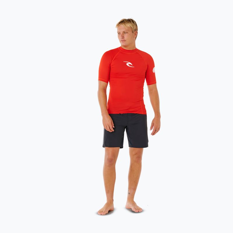 Tricou de înot pentru bărbați Rip Curl Waves Upf Perf lava red 2