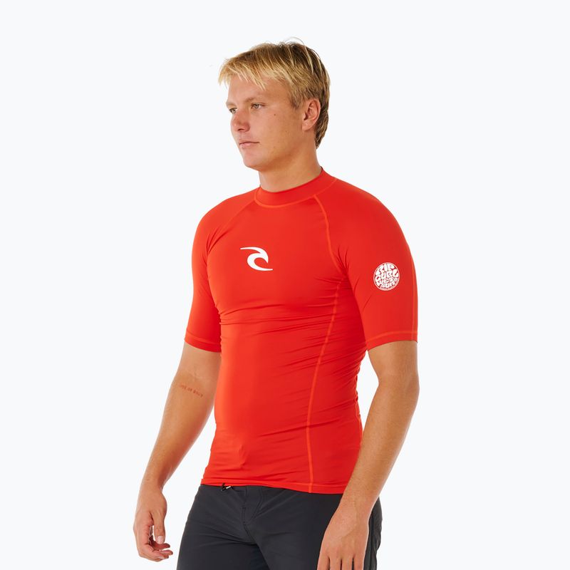 Tricou de înot pentru bărbați Rip Curl Waves Upf Perf lava red 4