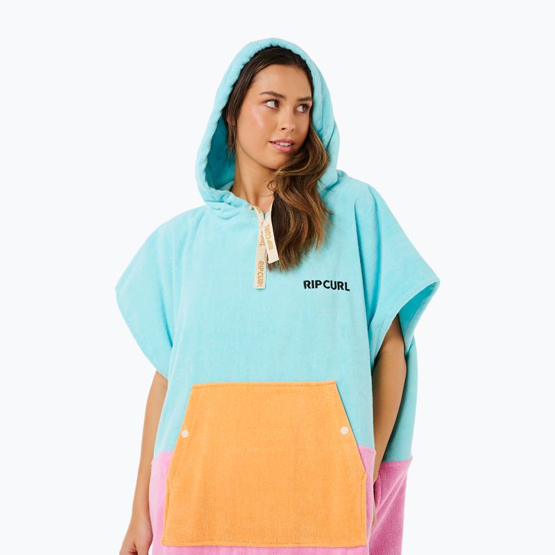Poncho pentru femei Rip Curl Premium Surf Hooded Towel light sea blue 5